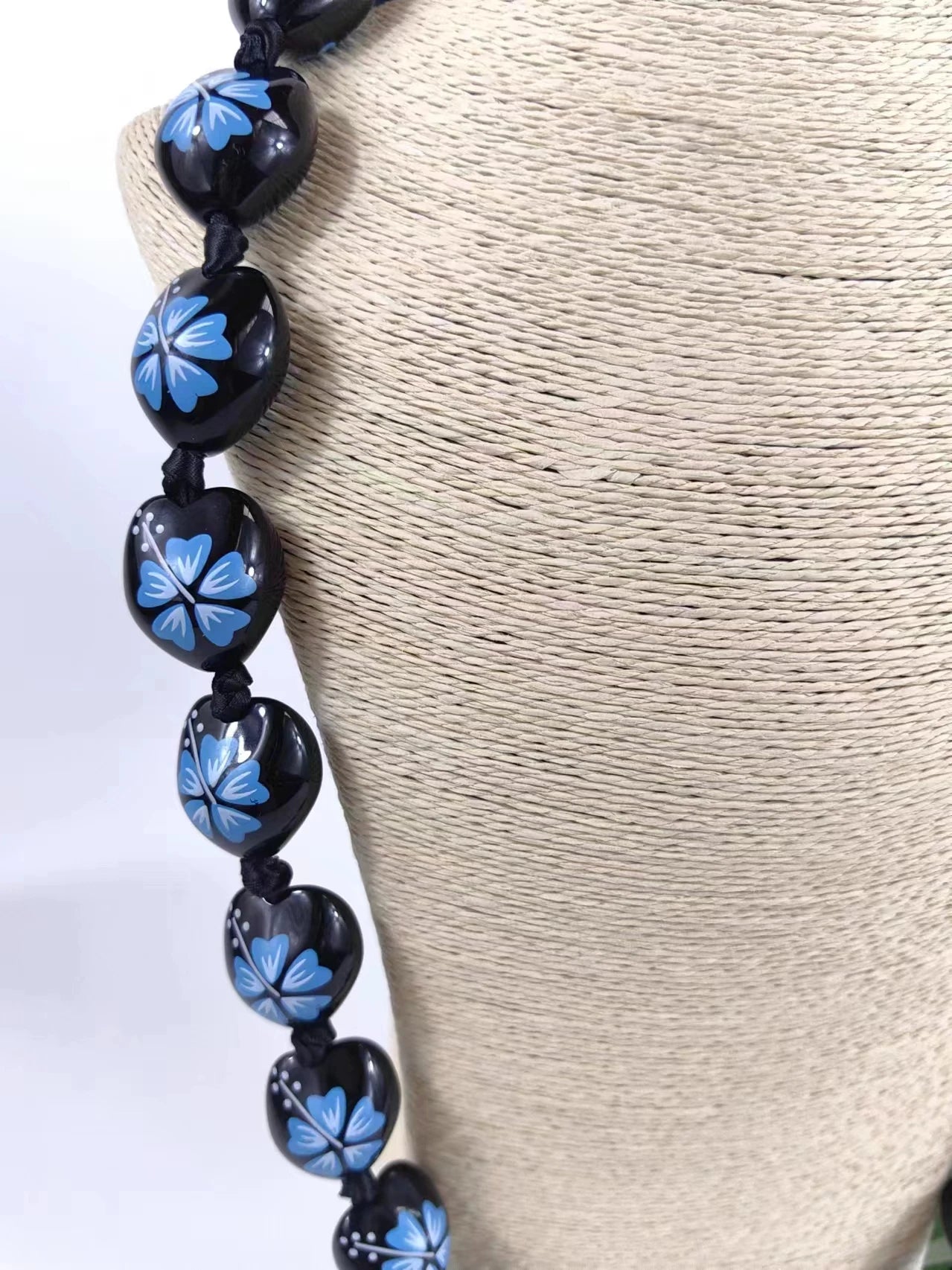 Blue Kukui Nut Necklace