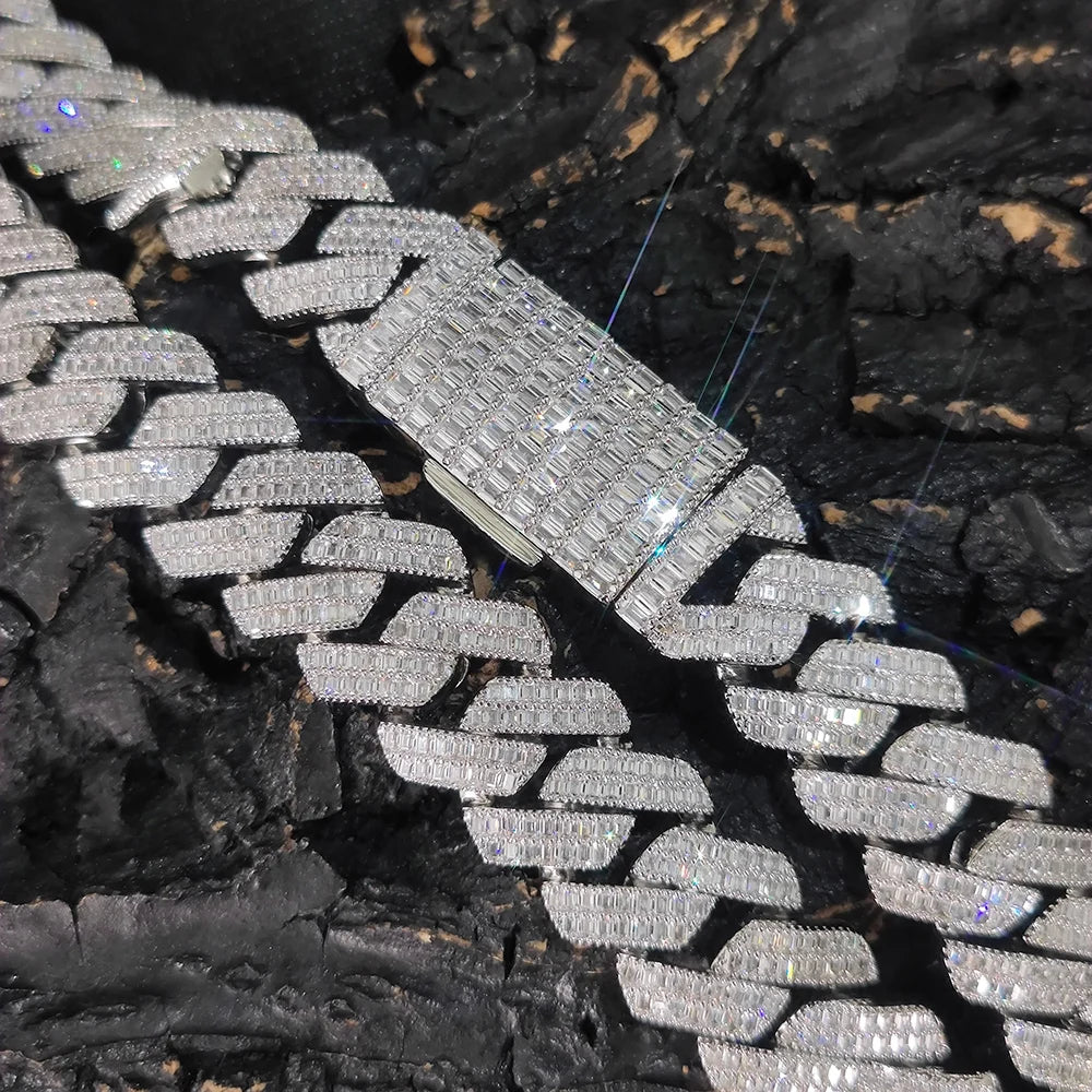 CZ Iced Out  Cuban Link Chain