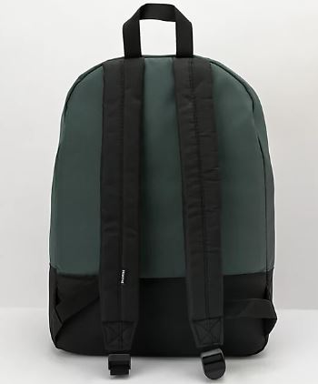 From Primitive comes the Reboot backpack in a green and black colorway, with various Primitive graphics in beige screen-printed on the front.